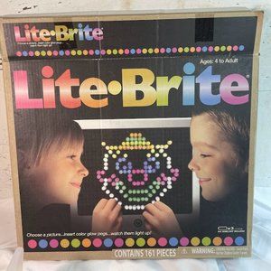 Battery Operated Lite Brite 150 Pegs Storage Container Instructions Original Box
